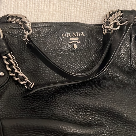 Black Leather Shoulder Bag - Picture 5 of 11